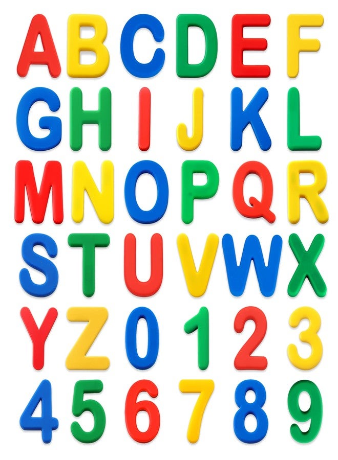 EHR Silicone Alphabet Magnetic Letters and Numbers Set, 36 PCS Educational Multicolor ABC Fridge Magnets - Durable, Fun Learning Toy for Early Childhood - Image 1